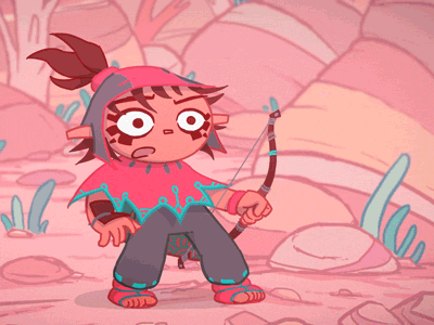 Ahru - bowshooting 2d animation ahru bow wolf