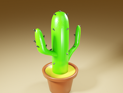 Cactus 3d app branding design icon illustration logo typography ui ux vector