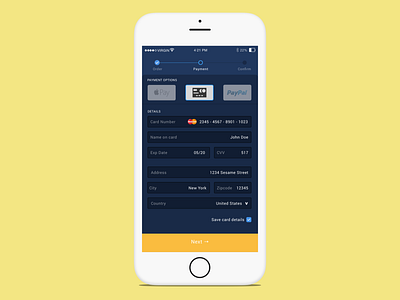 Tarmac - Payment Screen app design mobile mobile app design mock up payment form ui ux vector