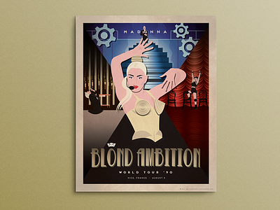 Madonna Blond Ambition Vintage Tour Poster