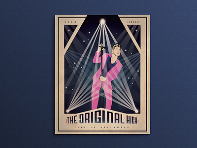 Adam Lambert 'The Original High' Vintage Tour Poster adam lambert concert music pop art poster vintage