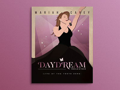 Mariah Carey 'Daydream' Vintage Tour Poster mariah carey music pop art tour vintage