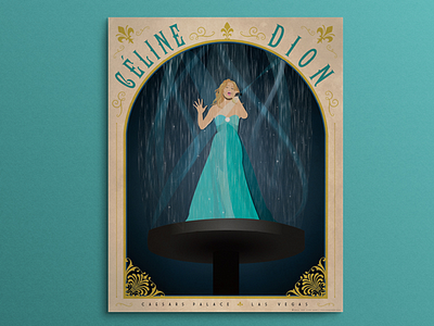 Celine Dion Vintage Tour Poster celine dion music poster tour vintage
