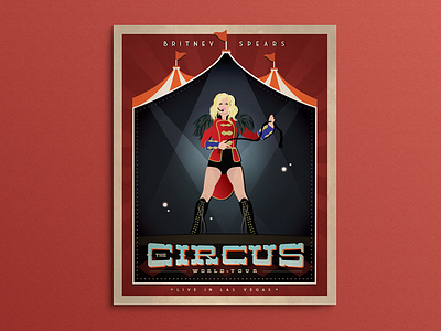 Britney Spears 'Circus' Tour Vintage Poster