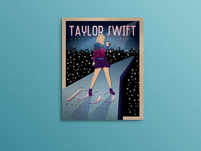 Taylor 1989 Vintage Tour Poster concert design illustration music pop art poster retro taylor swift tour vector vintage