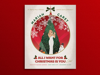 Mariah Carey - Retro Christmas Concert Tour Poster