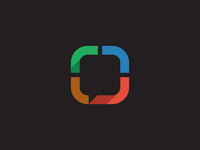 SSB Logo Icon bubble chat colors community design flat group icon logo logodesign negativespace target