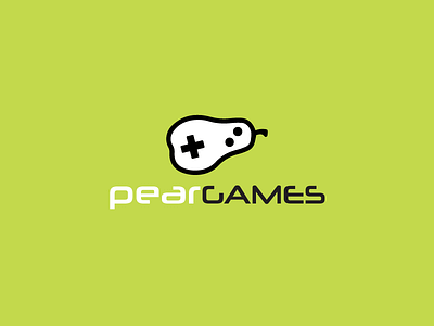 Peargames Logo Design console design game games green joystick logo pc pear play ps