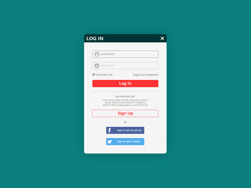 Login Page by Bojan Viner on Dribbble