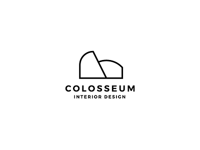 Colosseum architect colosseum design interior linart line logo minimal simple