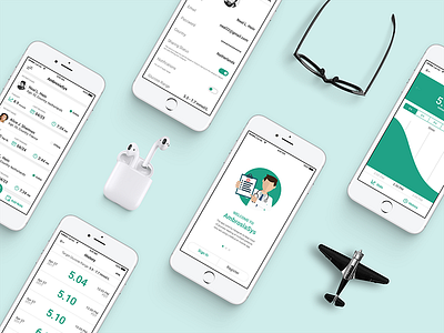 AmbrosiaSys App Design Screens app design doctor hospital interface login medical mobile ui ux