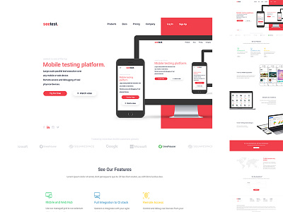Seetest Website design it mobile red software test webdesign webpage website