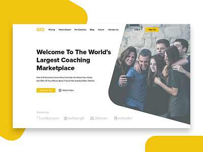 Coaching Webdesign Header header infinity square web webdesign yellow