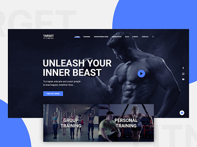 Fitness Website Redesign bold design fit fitness gym training ui web webdesign