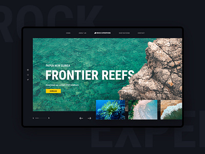Rock Expeditions Landing Page design fishing interface landing page rock slider ui ux web webdesign website