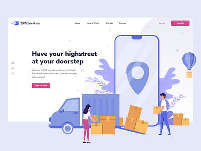 25/8 Services Landing Page Design