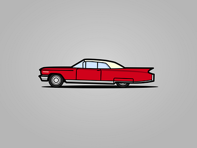 Cadillac Eldorado cadillac car eldorado flat illustration sketch vector
