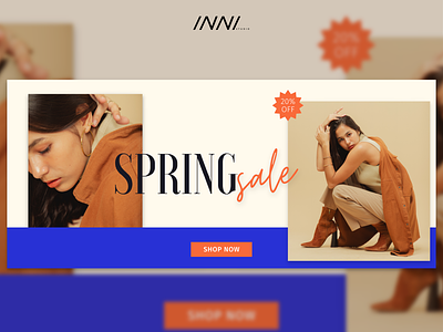 Modern Website Banner Design boutique website design e-commerce fashion online store graphic design online store