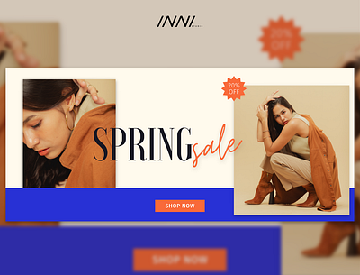 Modern Website Banner Design boutique website design e commerce fashion online store graphic design online store