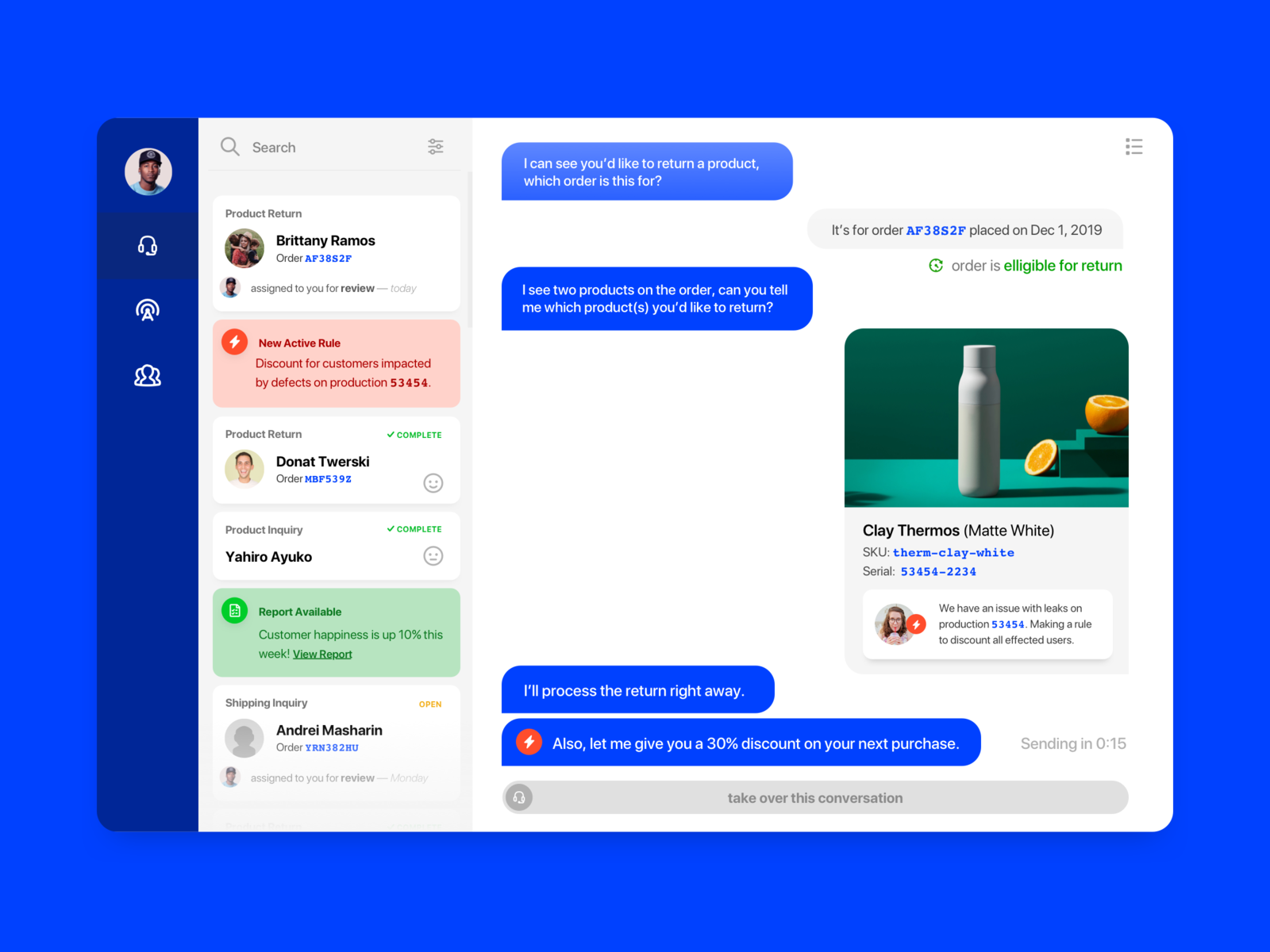 support chatbot examples