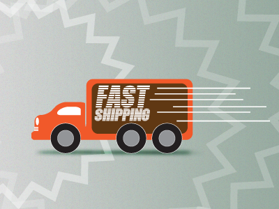 Fast Shipping banner illustration shipping truck