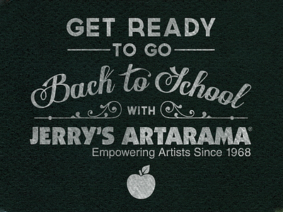 Back to School apple art back chalk governor losttype paper print school script type typography