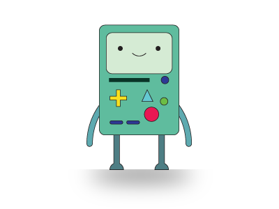 BMO adventure time blue bmo cartoon digital flat game green illustration network robot vector