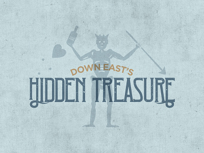 Hidden Treasure blackbeard blue branding design east coast gin gold outer banks pirate sc