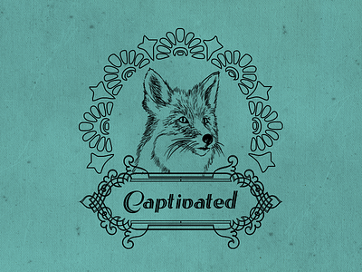 Captivated animal blue fox texture title type