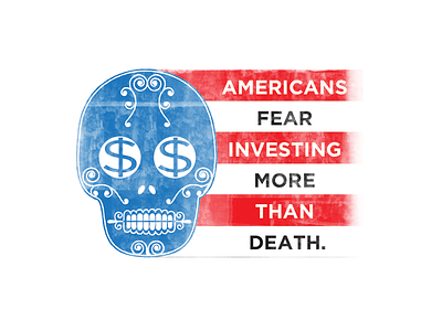 Death Investment america blue death fear financial gotham invest money muertos red skull white