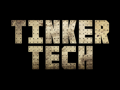 Tinker banner metal tech texture type web