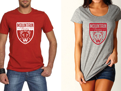 Shirt Mocks lion mountain new mexico 1950 print red school shirt