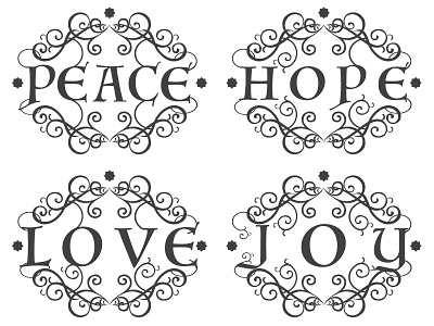 Advent Rejects advent christmas hope joy love peace type xmas