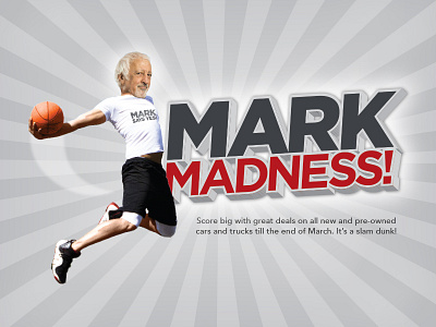 Mark Madness 3d advertising basketball car dunk madness type