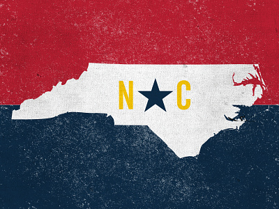 NC flag blue chapel hill durham flag navy nc raleigh red star