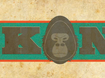 Kong ape king kong monkey movie type typography