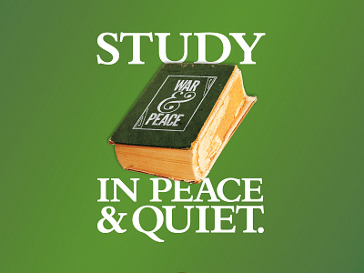 War and Peace and Quiet advertising apartment book nc peace quiet study triad type