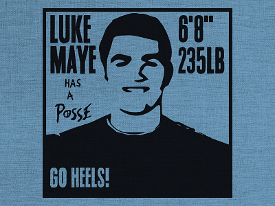 Luke Maye has a Posse baskeball blue carolina heels nc north tar unc