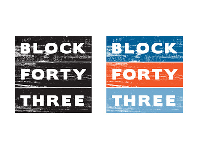 Logos advertising black block blue greensboro nc orange square type white