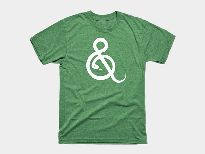 Ampersnake T-shirt ampersand fabric green print shirt snake teepublic