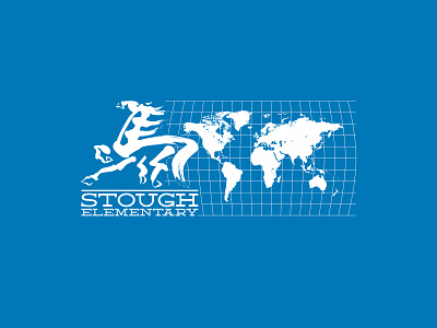 Stough Global blue elementary globe map nc raleigh school stallion