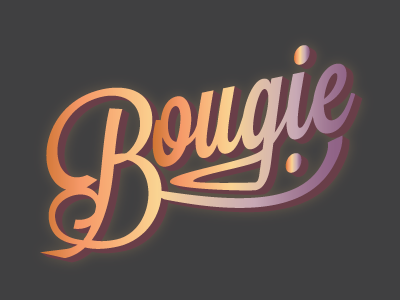 Bougie II 70s bougie color grey retro script type typography vintage