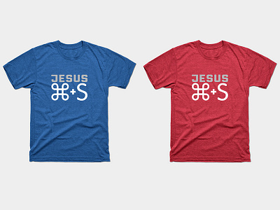 Jesus Command + S apple command jesus mac print saves shirt