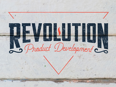 Revolution2 blue development logo nc orange product revolution sign triangle