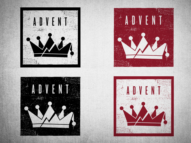 unused Advent advent calendar chapel hill durham triangle north carolina nc raleigh logo crown square black red christmas advent