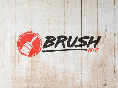 BrushNC black brush chapel hill durham logo nc orange paint raleigh small business type