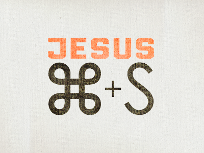 Jesus Command S christian faith jesus liberator losttype modified nerd print red s shirt symbol tech texture type typography weathered