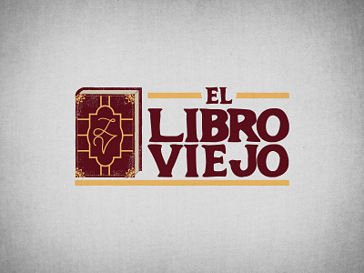 ELV book branding crimson gold libro logo mexico restaraunt spanish type