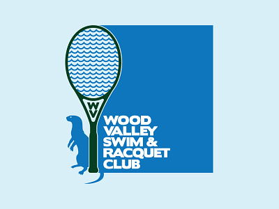 WV1 blue club green nc otter racquet raleigh swim type wood valley