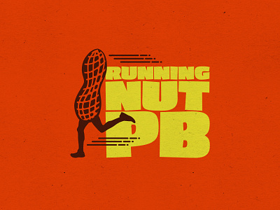 Running Nut advertising nut orange peanut product red run type yellow